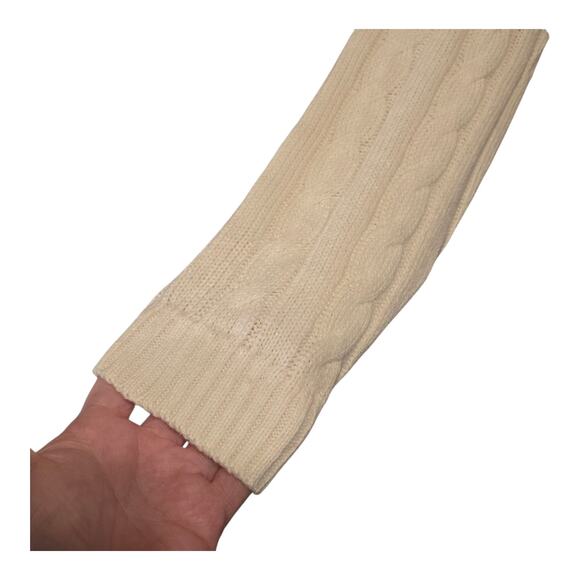 Derek Heart Preppy 90s Womens Cardigan Size Large White Cable Knit Academia NWT - Picture 8 of 12